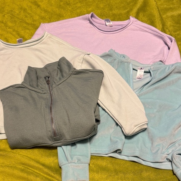 Yogalicious Other - 3pk Girls 7/8 Yogalicious Crop Sweatshirt and 1 Danskin 7/8 Athletic Top
